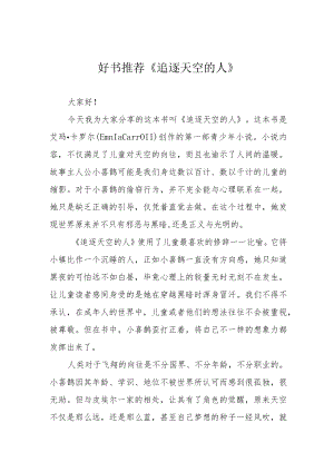 好书推荐《追逐天空的人》.docx