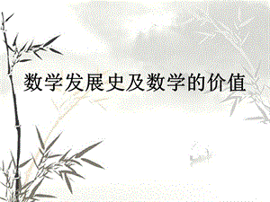 数学的发展史及数学本身的美.pptx