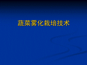 蔬菜雾化栽培技术.pptx