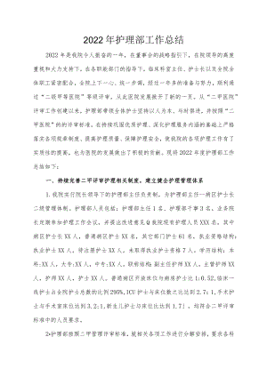 2022年护理部工作总结.docx