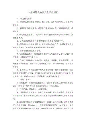 大型回转式钻机安全操作规程.docx