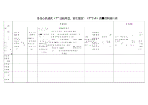心内科急性心肌梗死（ST 段抬高型首次住院）（STEMI）与心力衰竭（HF）单病种质量控制统计表.docx