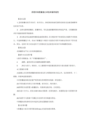 肝胆外科胆囊造口术技术操作规范.docx