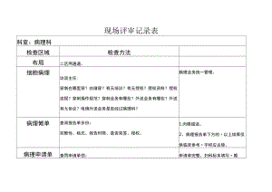 等级医院评审医疗组专家现场评审病理科记录表.docx