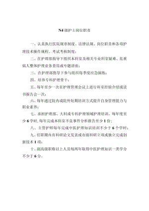 N4级护士岗位职责.docx