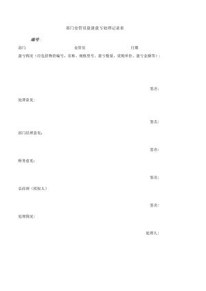 部门仓管员盘盈盘亏处理记录表.docx