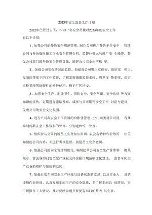 2023年安全监督工作计划.docx