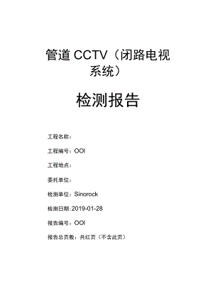 管道CCTV闭路电视系统检测报告.docx