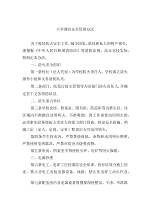 大学消防安全管理办法.docx