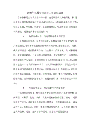 2023年乡镇落实春耕备耕专项措施 精编（汇编4份）.docx