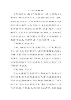 公司消防应急演练总结.docx