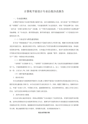 计算机平面设计专业自我诊改报告.docx