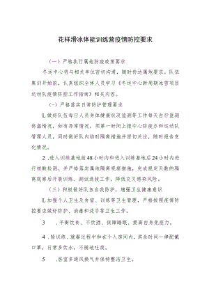 花样滑冰体能训练营疫情防控要求.docx