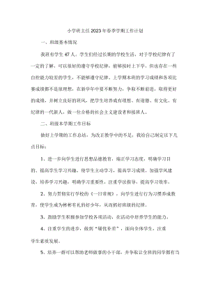 城区学校小学生2023年班主任春季学期个人工作计划（合计3份）.docx