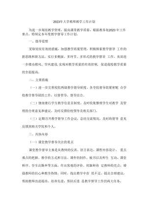 2023年度大学教师教学工作计划.docx