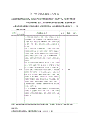第一章货物需求及技术要求.docx