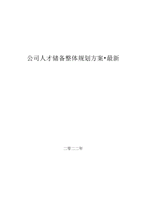 公司人才储整体规划方案.docx