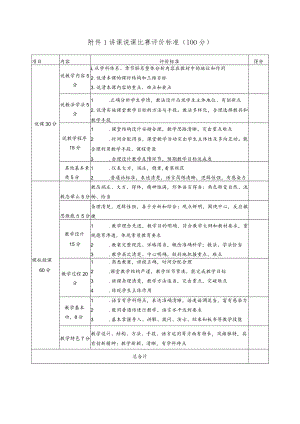 讲课说课比赛评价标准100分.docx