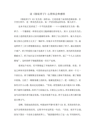 读《骆驼祥子》心得体会和感悟7篇 (精华).docx