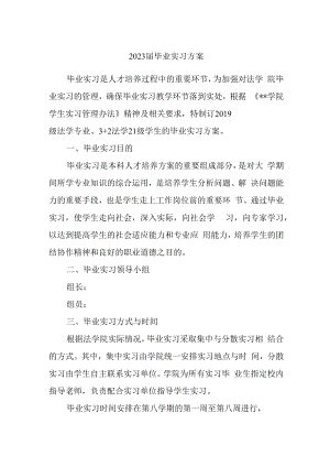 2023届毕业实习方案.docx
