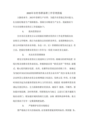 2023年乡镇落实春耕备耕专项管理措施合计4份.docx