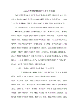 2023年乡镇落实春耕备耕专项管理措施.docx
