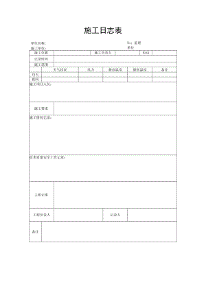 施工日志表模板.docx