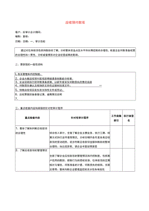 4报表科目审计程序--应收预付款项.docx