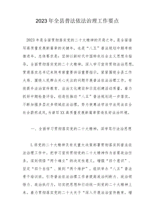 2023年全县普法依法治理工作要点.docx