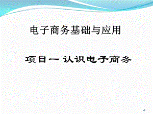 项目一：什么是电子商务.ppt