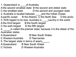 Australia练习题.ppt