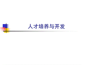 人才培养与开发.ppt