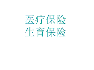 医疗生育保险.ppt