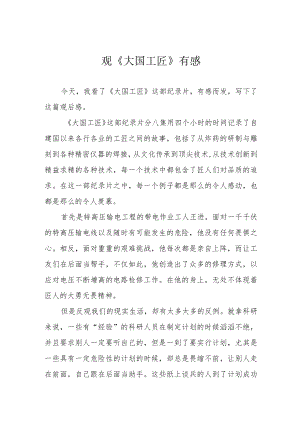 观《大国工匠》有感.docx
