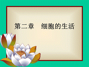 第二单元第二章第一节　细胞的生活需要物质和能量3精品教育.ppt