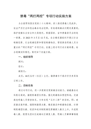 禁毒“两打两控”专项行动实施方案.docx
