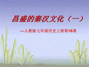 第十六课昌盛的秦汉文化一精品教育.ppt
