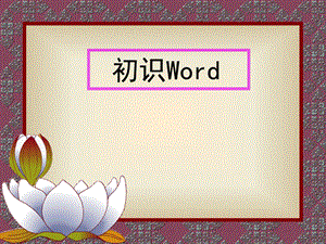 第四课、初识Word精品教育.ppt