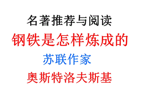 钢铁是怎样炼成的33张PPT精品教育.ppt