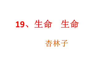 课件生命生命精品教育.ppt
