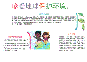 保护地球小报环保低碳绿色家园A4电子手抄报小报.docx