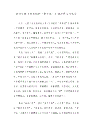 评论文章《总书记的“青年观”》读后感心得体会.docx