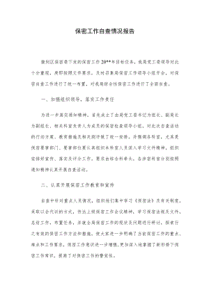 保密工作自查情况报告.docx