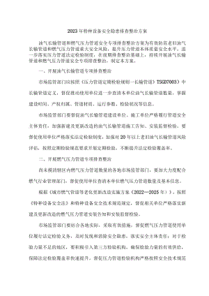 2023年乡镇开展特种设备安全隐患排查整治专项方案 合计4份.docx