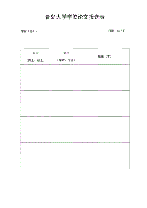 青岛大学学位论文报送表.docx