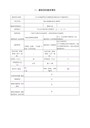 中山市瑞派罗医生宠物医院有限责任公司建设项目环境影响报告表.docx