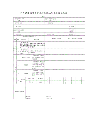 电力建设锚喷支护工程检验批质量验收记录表.docx