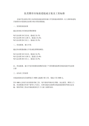 医美整形市场渠道提成方案及工资标准.docx