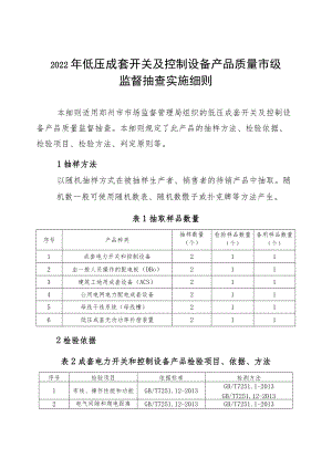11.低压成套开关及控制设备产品质量郑州市监督抽查实施细则.docx
