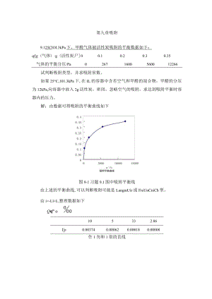 华北理工大学环境工程原理习题及解答第9章 吸附.docx